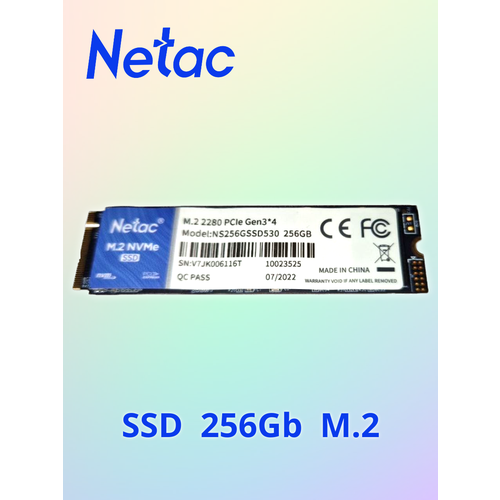 Твердотельный накопитель Netac SSD 256GB M2 NVMe NS256GSSD530 OEM 258200₽