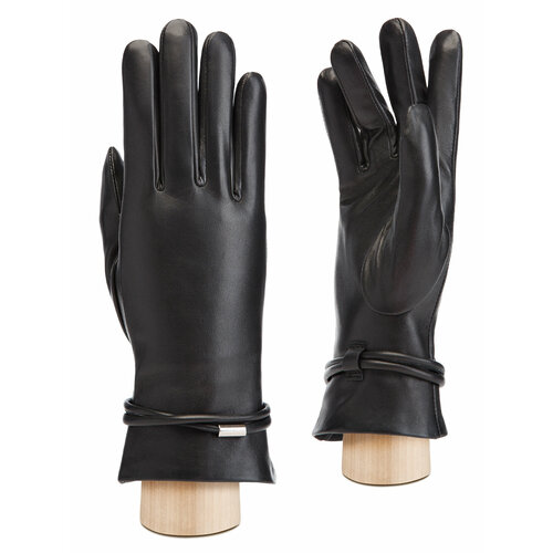 фото Перчатки eleganzza, демисезон/зима, натуральная кожа, подкладка, размер 6.5, черный