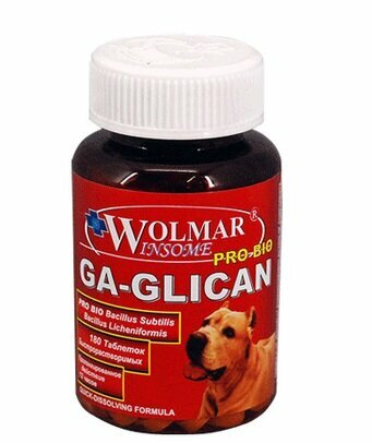 Wolmar Winsome Pro Bio GA-GLICAN синергический хондропроектор для собак, 180 таб.