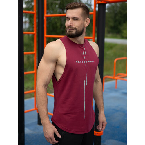 фото Майка crosssport, размер 54, бордовый