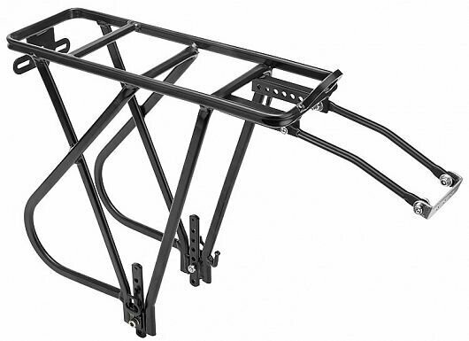 Багажник для велосипеда STELS 24"-28" BLF-H16 STELS регулируемый алюминиевый чёрный (item:030)