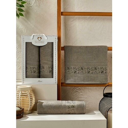 Набор полотенец махровых TWO DOLPHINS/полотенце махровое/банное/50x90/70x140/для ванной