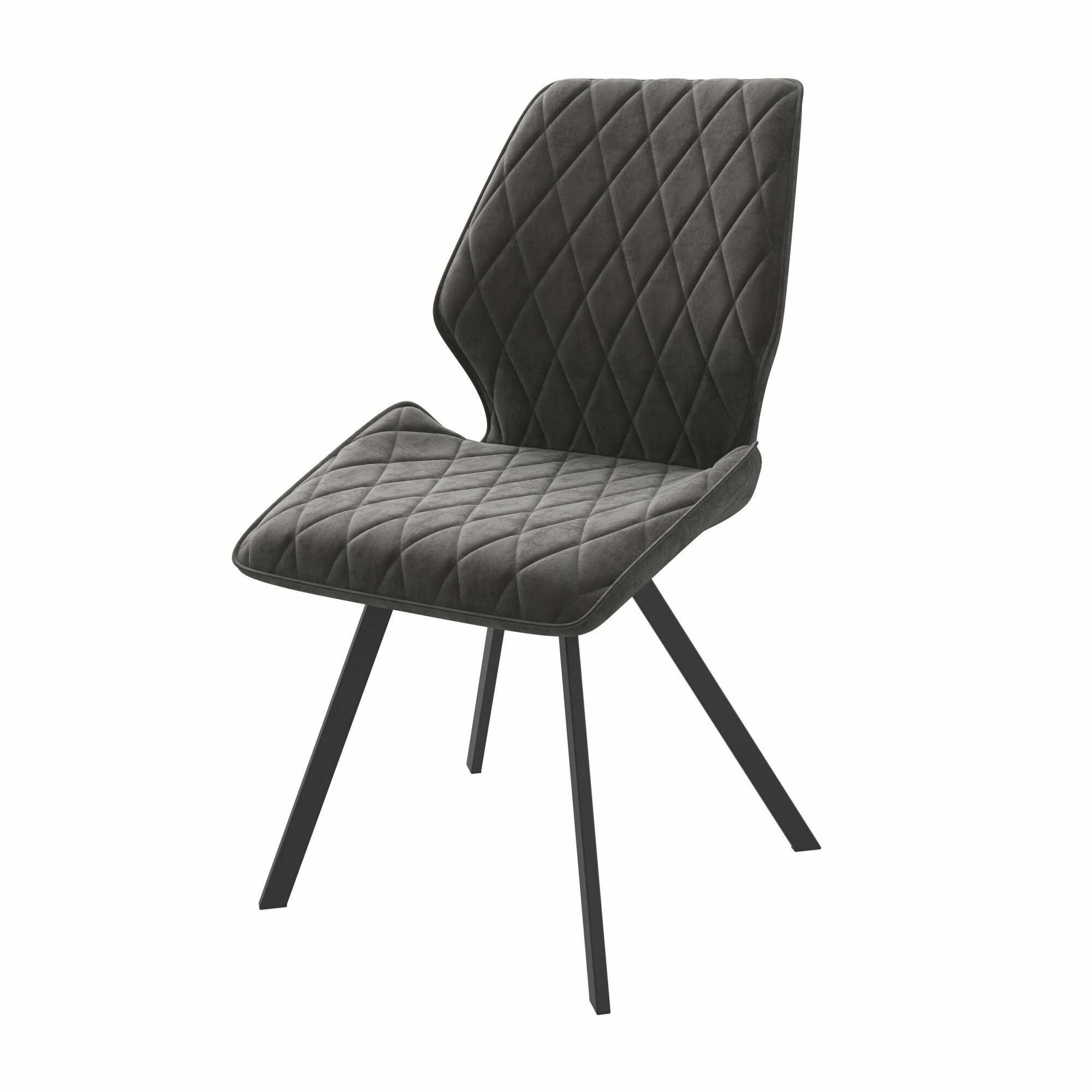Комплект стульев Рафаэль металл Чёрный/ Ткань велюр ANTRACITE LUX b28, 2 шт