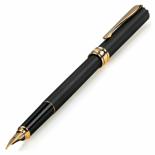 Перьевая ручка AURORA Magellano Matt Black Barrel and Cap Gold Plated Trim (AU A12 1*)