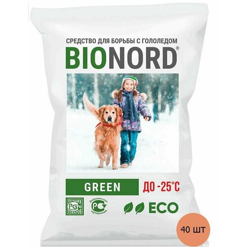 Бионорд Грин реагент противогололедный до -25C (23кг) (40шт) / BIONORD Green реагент для борьбы с гололедом до -25C (23кг) (упак. 40шт)