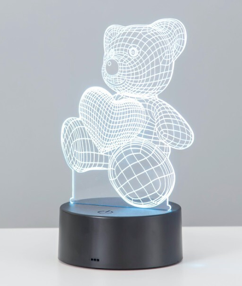 Светодиодный ночник 3D светильник 3 цветов (корабль) - фотография № 6