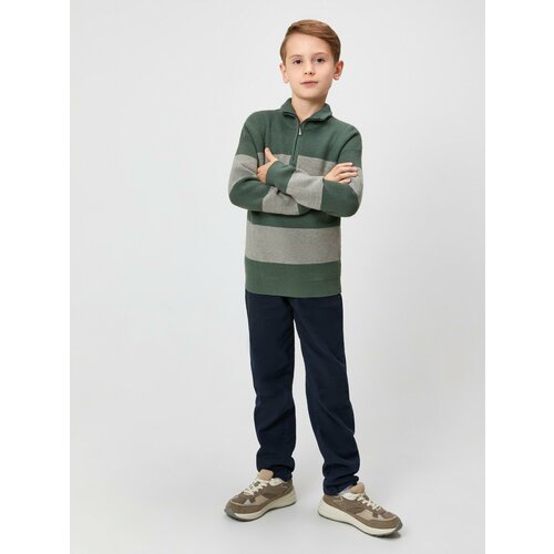 фото Свитер acoola, размер 158, зеленый, серый