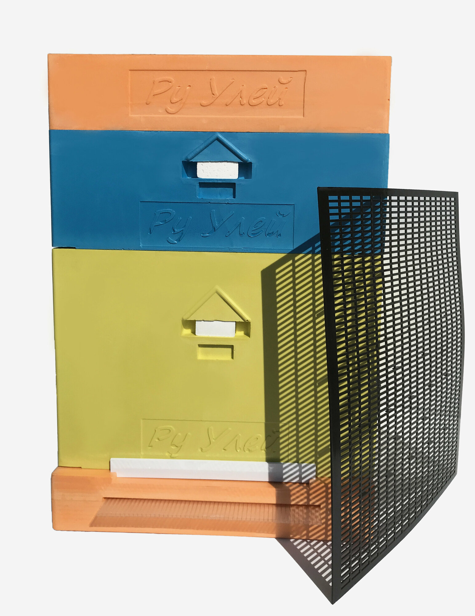 Улей для пчел ППУ 10 рамочный "Ру Улей", комплект 1 Дадан +1 Магазин + разделительная решетка