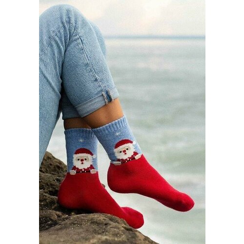 фото Носки , размер 37-39, красный моголка