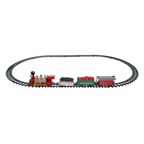 (НГ)Железная дорога игрушечная, 162 см, музыкальная, с подсветкой/дымом, пластик, Поезд, Game rail