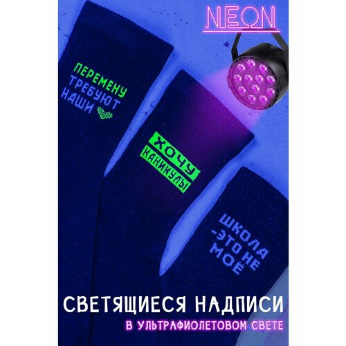 Носки Berchelli Учёба прикол, 3 пары, размер 20-22, черный