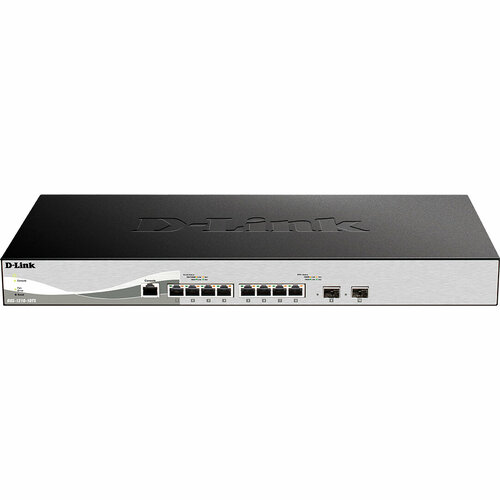 D-Link Коммутатор DXS-1210-10TS Smart L2 Switch 8x10GBase-T 2x10GBase-X SFP CLI RJ45 Console 8485500₽