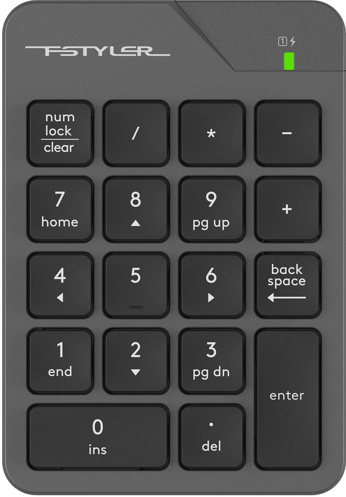 Клавиатура числовой блок A4Tech FGK21C серый USB WLS slim