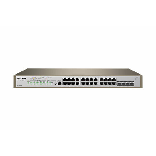 Коммутатор TENDA IP-COM PRO-S24-410W 24PORT 1000M POE 2SFP коммутатор 24port 1000m poe g1124p 24 250w ip com tenda