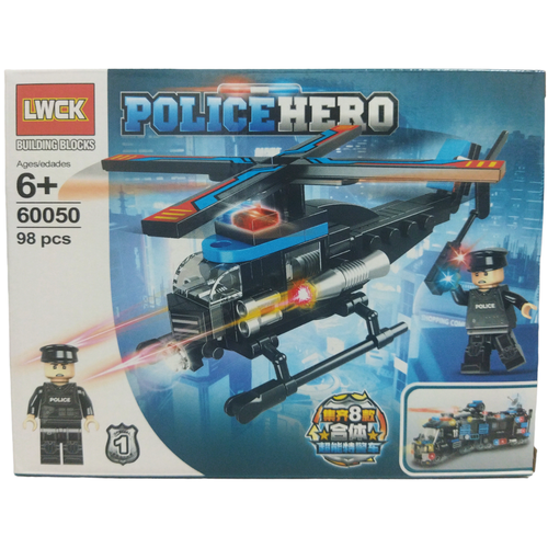 Конструктор полицейский вертолёт серия POLICE HERO 98 деталей LWCK 60050-1