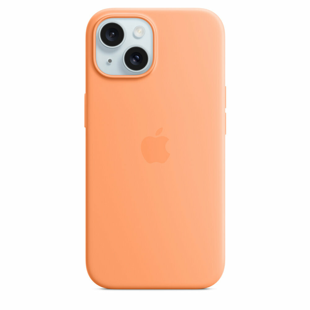 Чехол оригинальный Apple для Iphone 15 Silicone Case - Orange Sorbet - фото №1