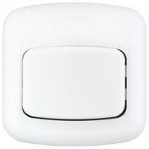 Выключатель 1 клав. для быт. электр. звонков (открытый, 1А) белый, Bylectrica (А11-894) (BYLECTRICA)