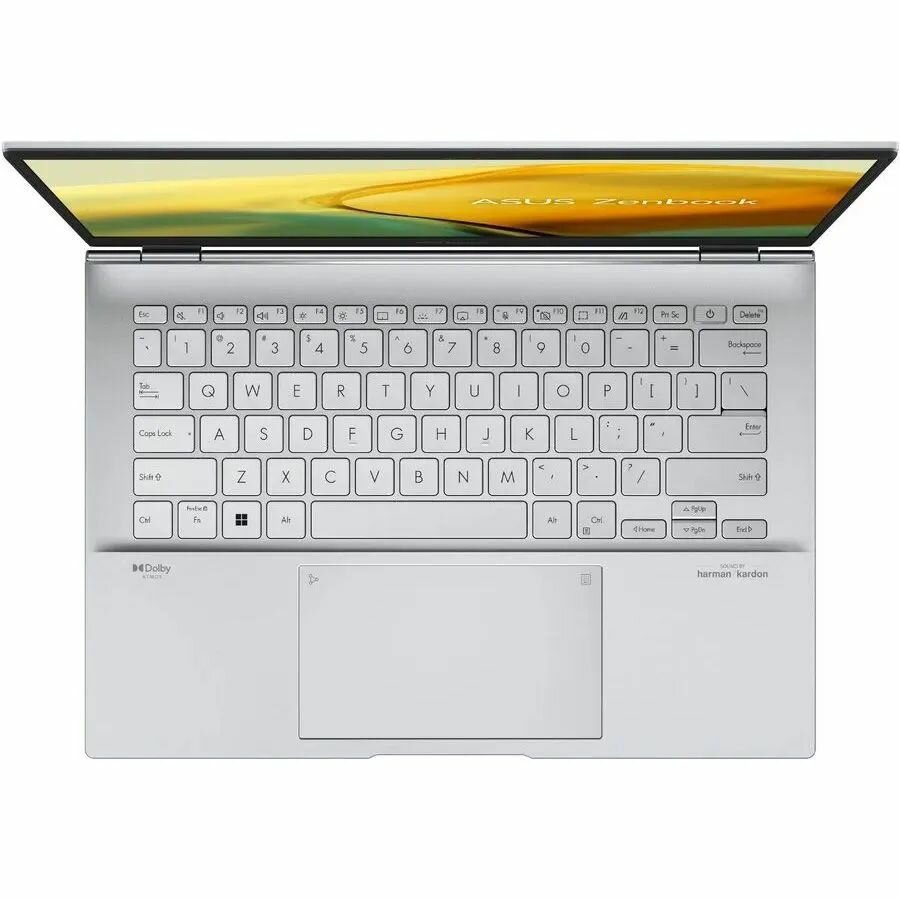 Ноутбук ASUS Zenbook 14 OLED UX3402VA-KM064W 90NB10G6-M00E90 (14", Core i7 1360P, 16Gb/ SSD 1024Gb, Iris Xe Graphics eligible) Серебристый - фото №8