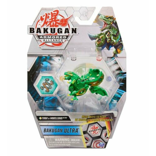 Фигурка-трансформер Bakugan S2 Ультра Trox x Nobilious зелёный-золотой 6055885/20124616