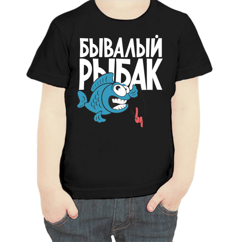 фото Футболка , размер 104, черный нет бренда