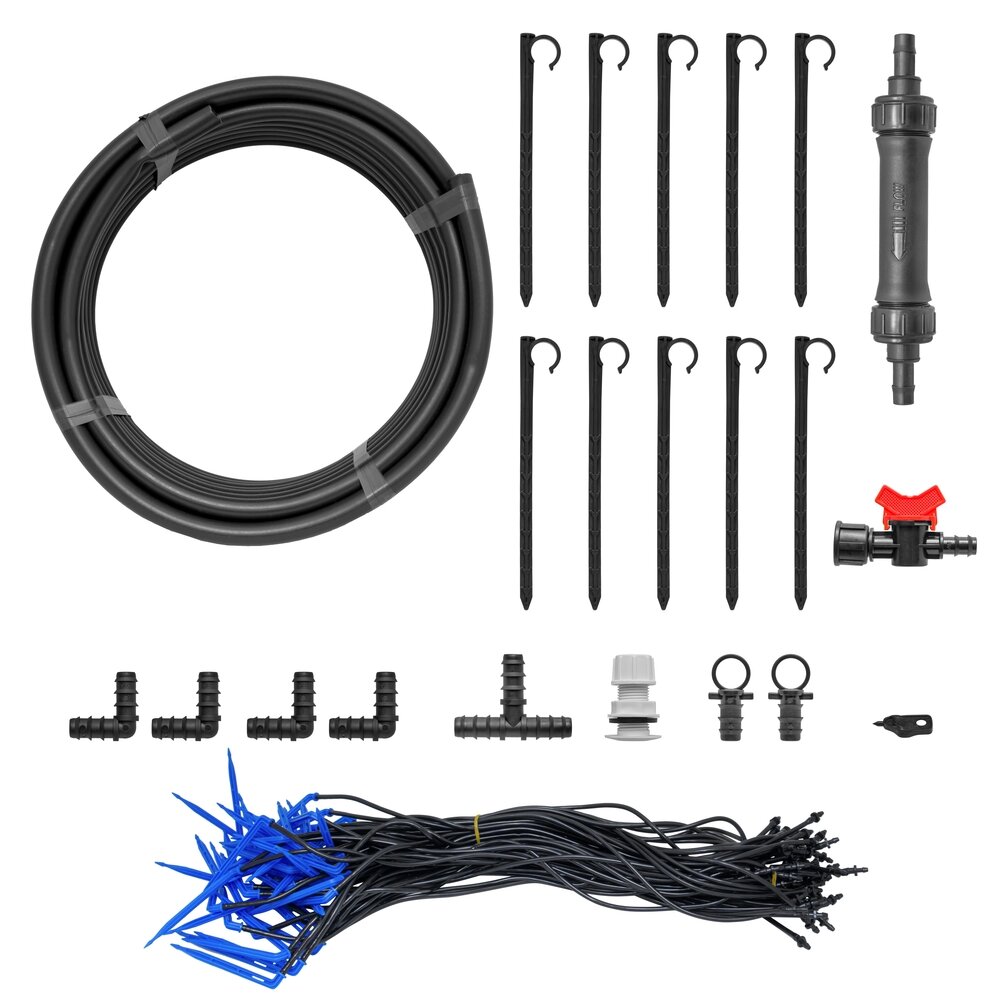 Комплект капельного полива Masterprof для 60 растений от емкости фиолетовый