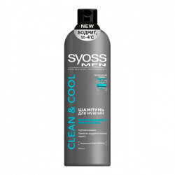 Шампунь для волос SYOSS MEN 450мл CLEAN&COOL