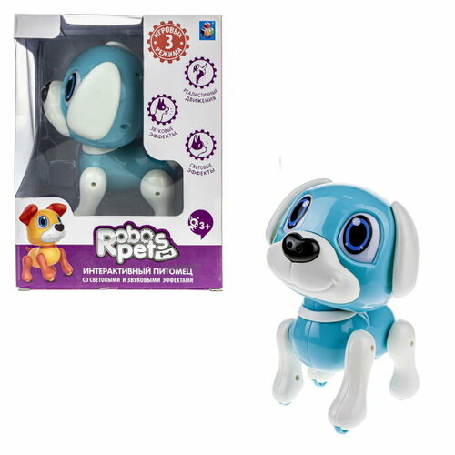 Робот 1TOY RoboPets Пудель свет. звук. эффектами, 3 игровых режима робот 1toy robopets пудель свет звук эффектами 3 игровых режима