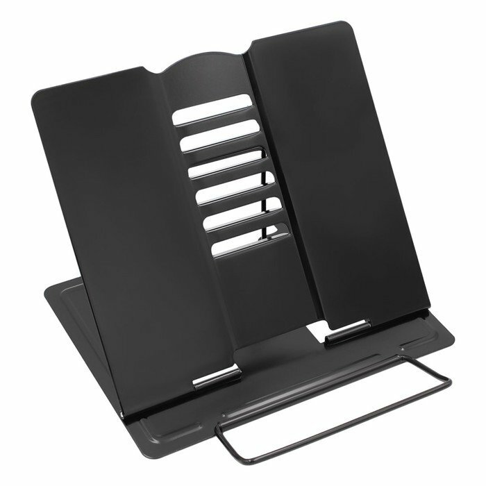Подставка для книг СТАММ, металлическая, регулируемый угол наклона, чёрная (комплект из 2 шт)