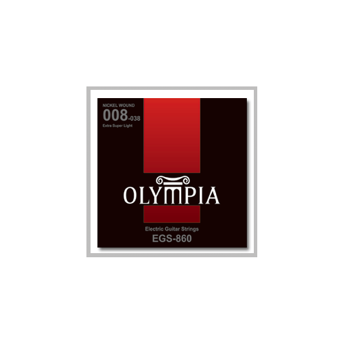 Olympia EGS860 струны для эл. гитары Nickel Wound (8-11-14-21-30-38) olympia hqe0942 струны для электрогитары nickel wound