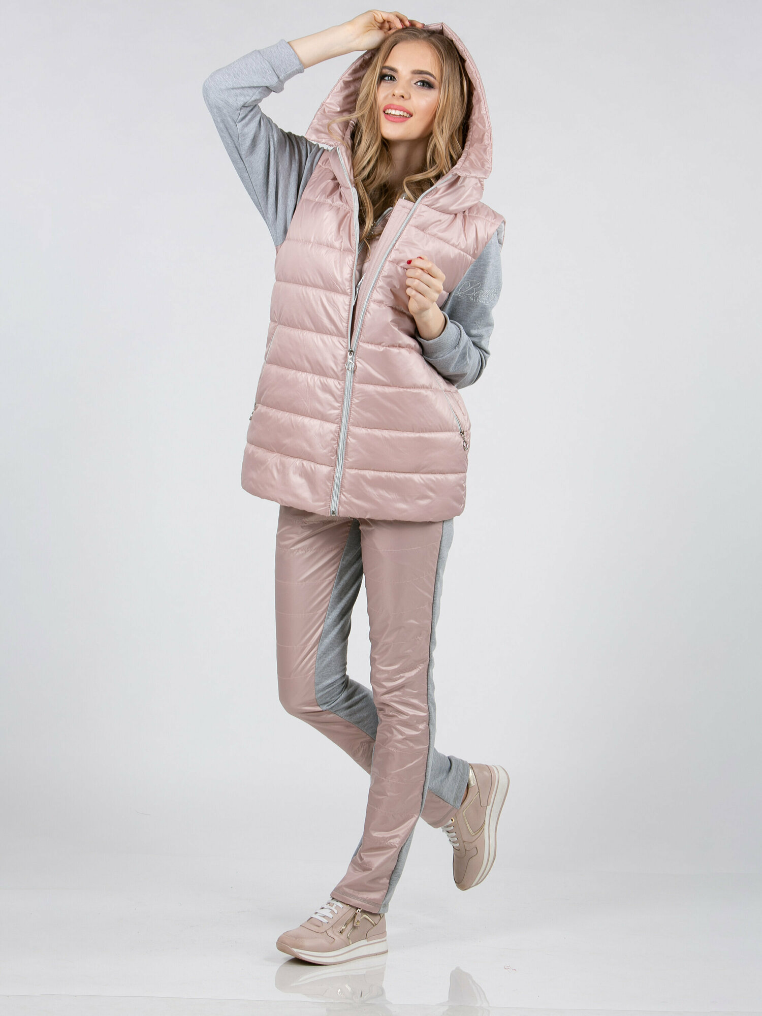 Жилет AB Collection, размер 52, розовый