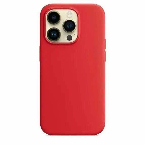 Силиконовый чехол Silicone Case MagSafe для iPhone 13 Pro Max-Красный