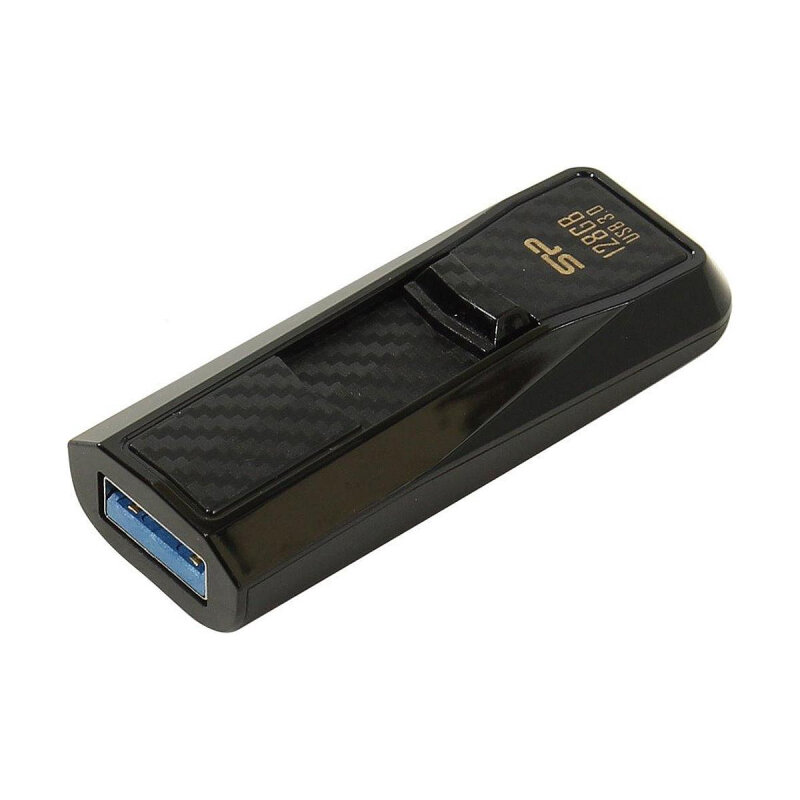 Комплект 2 штук, Флеш-память Silicon Power Blaze B50 128Gb/USB 3.2/Черный (SP128GbUF3B50V1K)