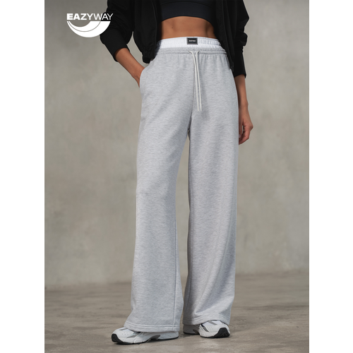 фото Брюки палаццо eazyway, размер m, серый