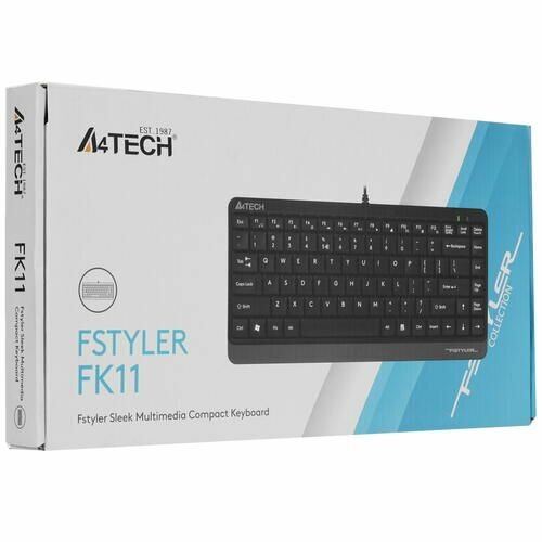 Клавиатура A4 Fstyler FK11, USB, серый [fk11 usb (grey)] - фото №17