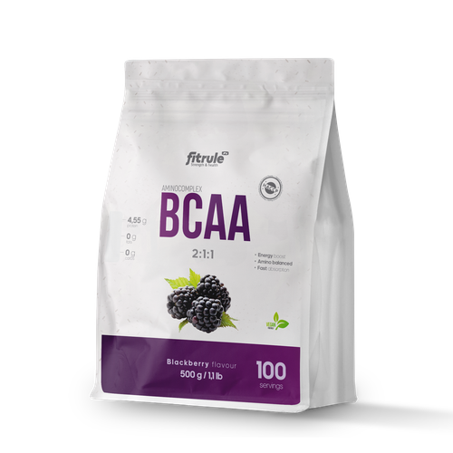 FitRule BCAA 2:1:1 (500 гр) (ежевика) bcaa myprotein essential 2 1 1 ягодный взрыв 500 гр