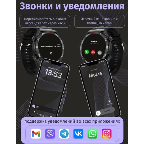 Смарт часы X5 Pro Max, мужские, женские с влагозащитой / Умные часы, дисплей 47 mm / Черная сталь / Ts-Store