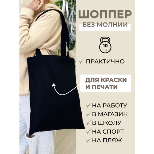 фото Сумка шоппер pn dress, фактура матовая, черный