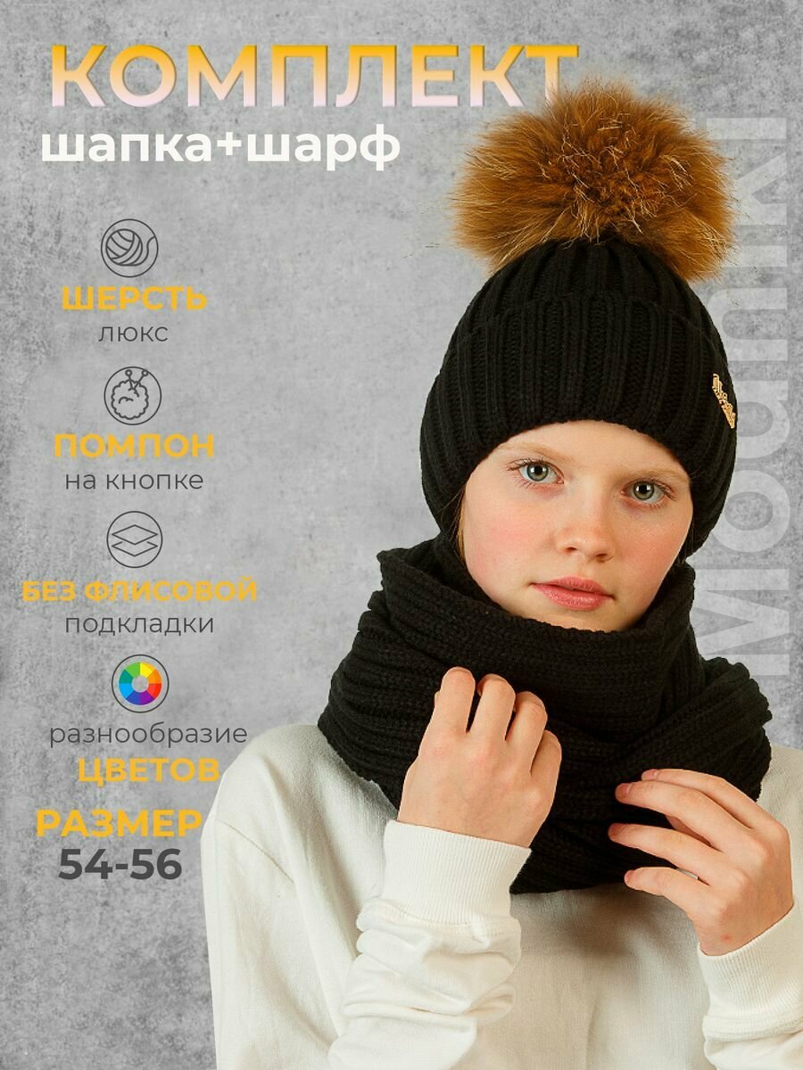 Комплект шапка + снуд для...