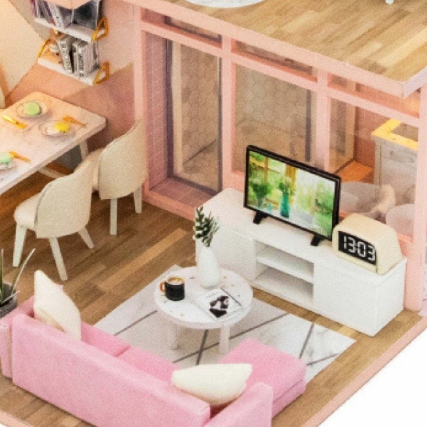 Румбокс, Модель для сборки, Интерьерный конструктор Mini House Блогер Хаус, Инструкция на русском языке PC2302 Hobby Day - фото №6