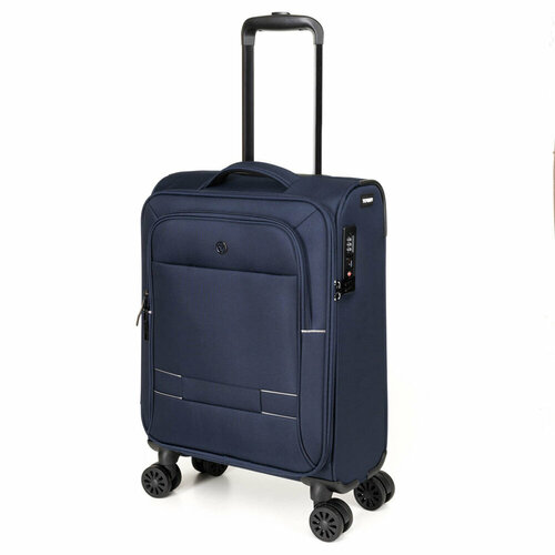 Умный чемодан Torber T1901S-Blue, 32 л, размер S, синий