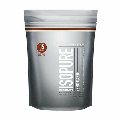 Протеин Изолят Isopure ZERO CARB, 453 г, вкус: печенье-крем