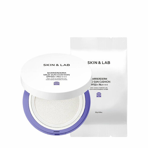 SKIN&LAB Солнцезащитный лосьон-кушон для лица SPF50+ PA++++ Barrierderum Mild Sun Cushion 15х2