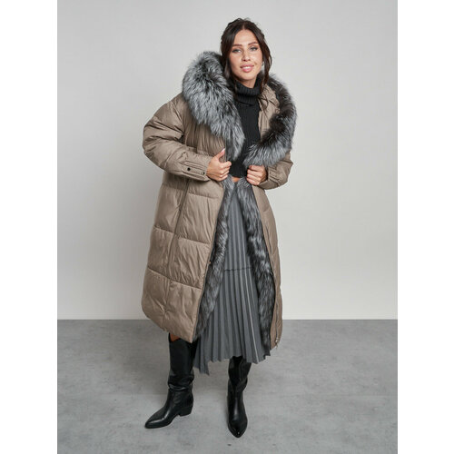 Аляска MTFORCE, размер 3XL, коричневый женское зимнее пальто из цельного натурального меха теплое пальто из цельного натурального меха чернобурки с воротником стойкой новинка
