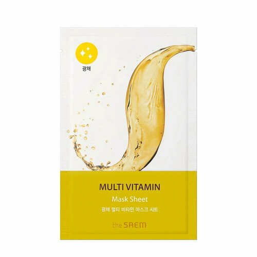 The Saem Маска на тканевой основе для лица BIO SOLUTION Radiance Multi Vitamin Mask Sheet 3шт