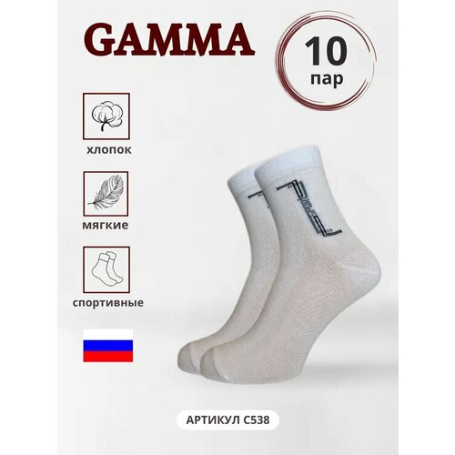 фото Носки гамма, 10 пар, размер 27-29, белый