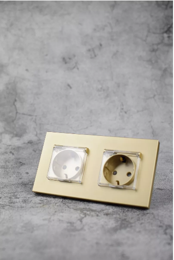 фото Двойная розетка для ванны и кухни с защитными крышками Vo'StaBL черная