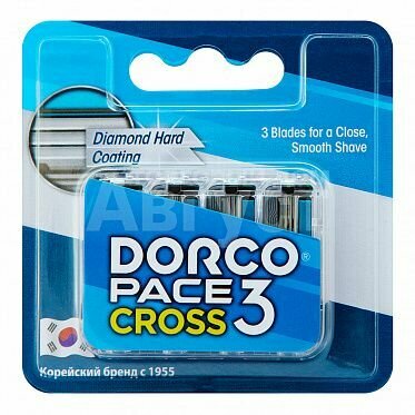 DORCO Кассеты для станка Pace Cross 3, TRC 1040, с 3 лезвиями, 4 шт.