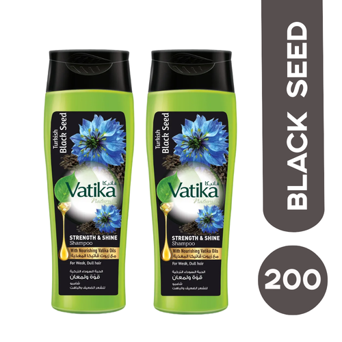 Vatika Black Seed Шампунь для волос с черным тмином Сила и блеск 200 мл - 2 шт. шампунь для волос zeitun шампунь для волос магия черного тмина black seed magic