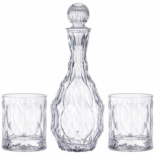 Набор штоф и 2 стакана, 12x36 см 1400 мл Alegre Glass (182132)