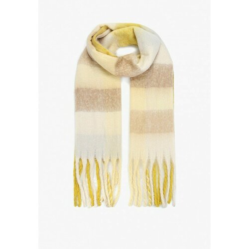 фото Шарф nataco,200х40 см, one size, горчичный, коричневый